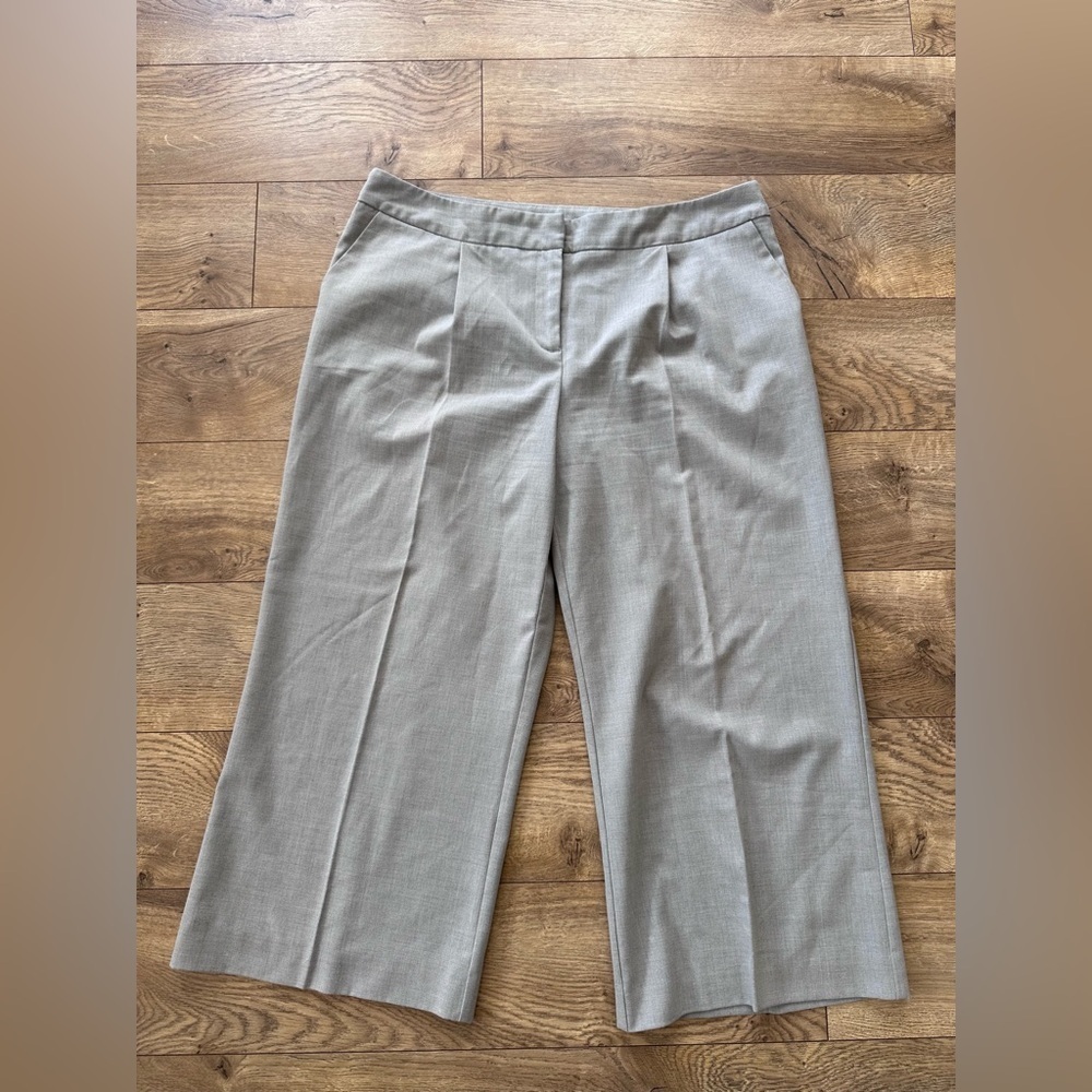 Worthington Modern Fit Gray Wide-Leg Trousers - Size 14